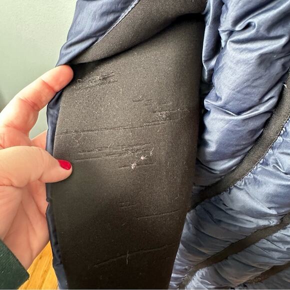 ZAC Zac Posen Carla Down Fur-Trim Puffer Coat in Midnight Blue US Size L - Picture 9 of 10